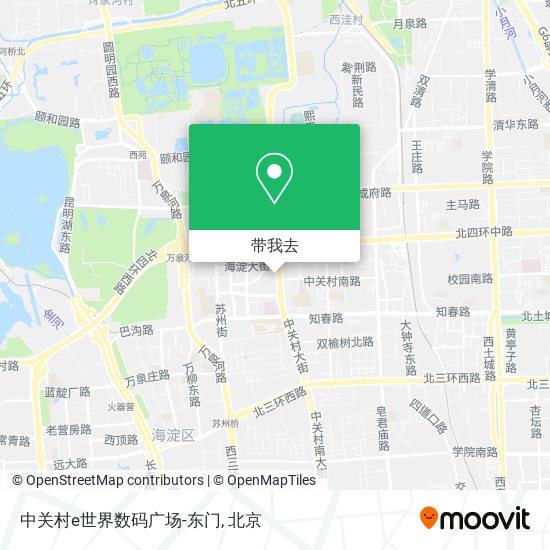 中关村e世界数码广场-东门地图