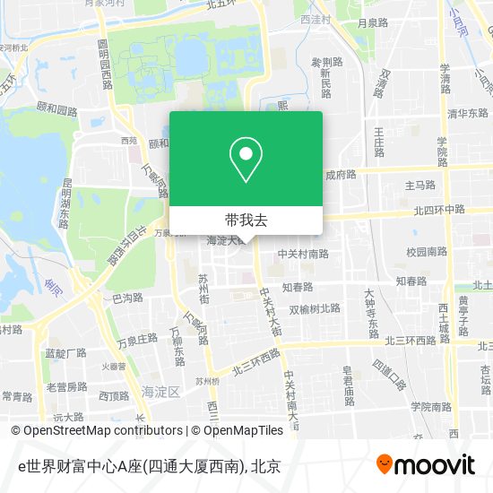 e世界财富中心A座(四通大厦西南)地图