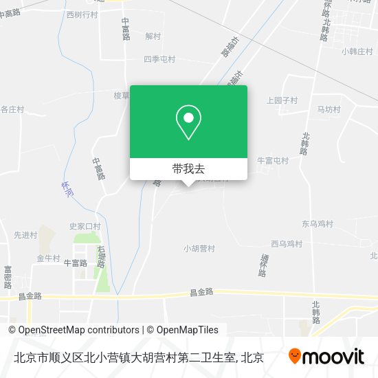 北京市顺义区北小营镇大胡营村第二卫生室地图