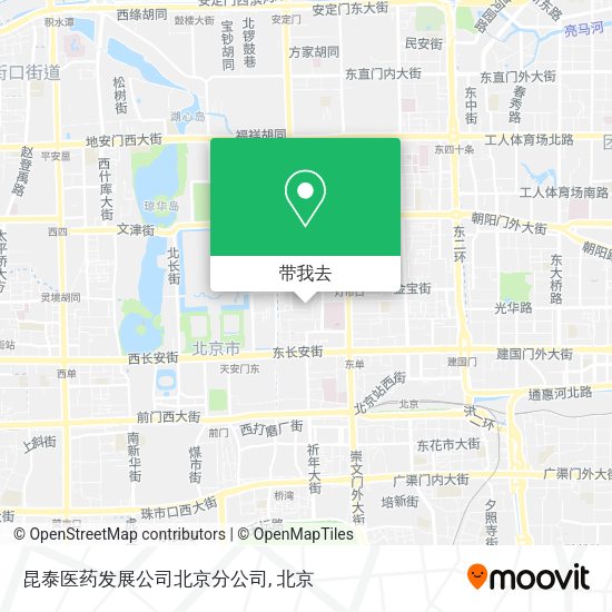 昆泰医药发展公司北京分公司地图