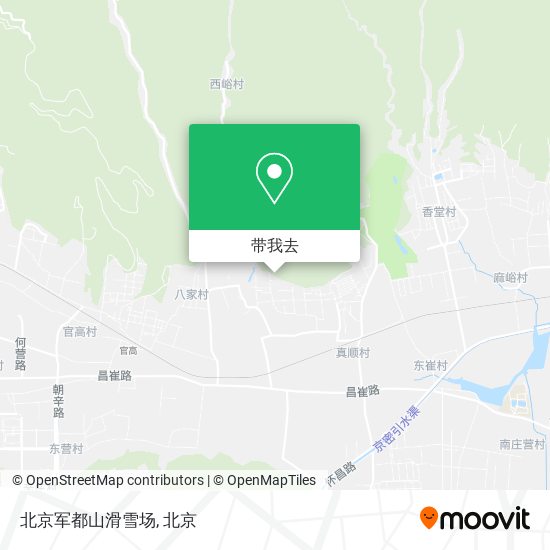 北京军都山滑雪场地图