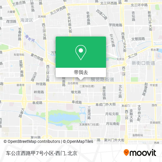 车公庄西路甲7号小区-西门地图