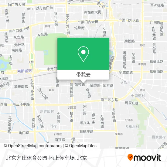 北京方庄体育公园-地上停车场地图