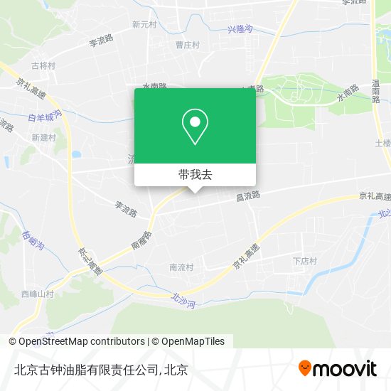 北京古钟油脂有限责任公司地图