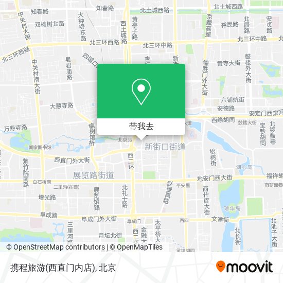 携程旅游(西直门内店)地图