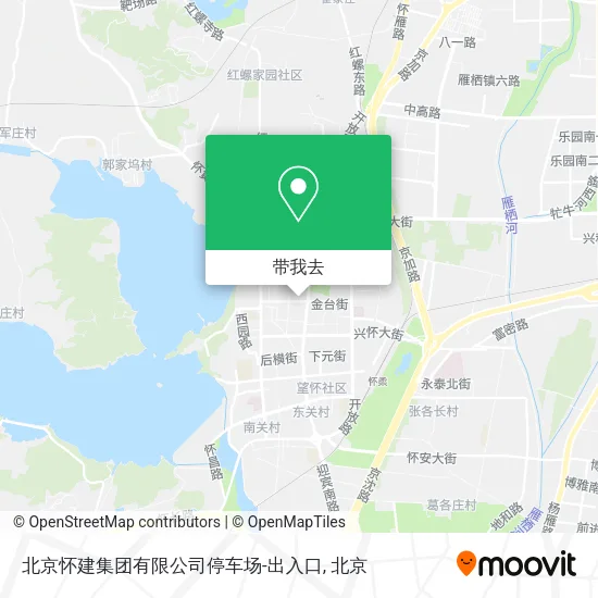 北京怀建集团有限公司停车场-出入口地图
