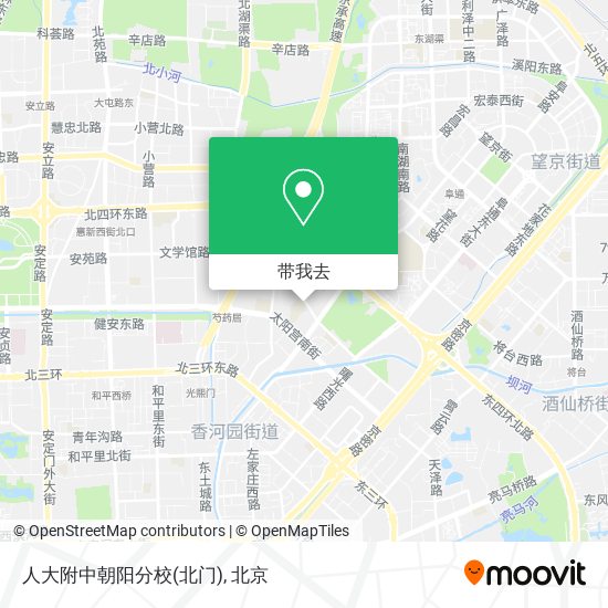 人大附中朝阳分校(北门)地图