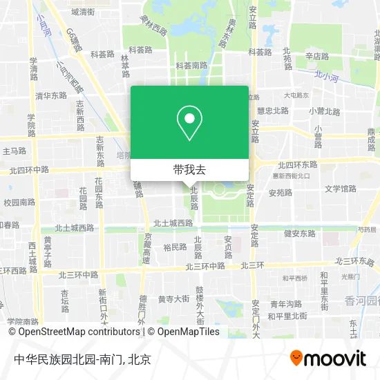 中华民族园北园-南门地图