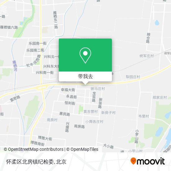 怀柔区北房镇纪检委地图