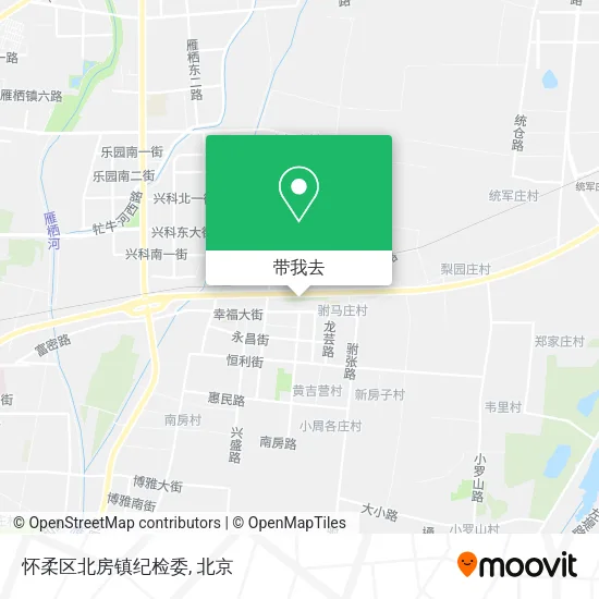 怀柔区北房镇纪检委地图