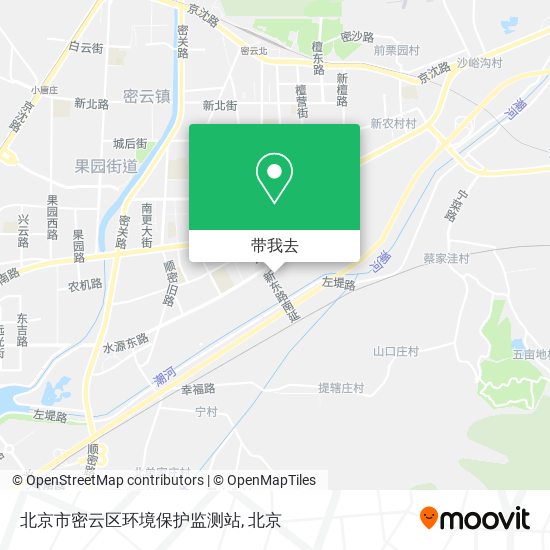 北京市密云区环境保护监测站地图