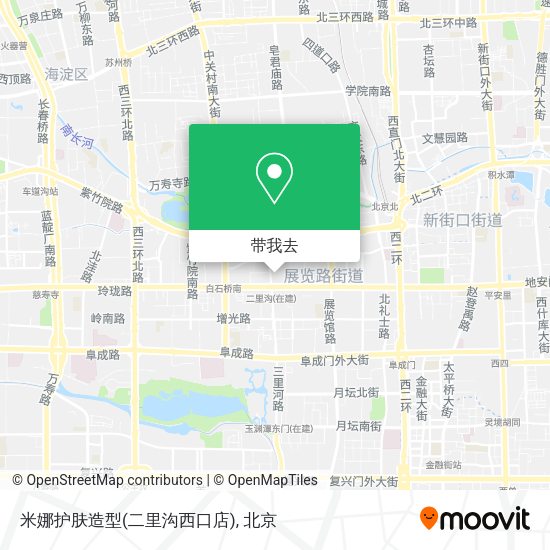 米娜护肤造型(二里沟西口店)地图