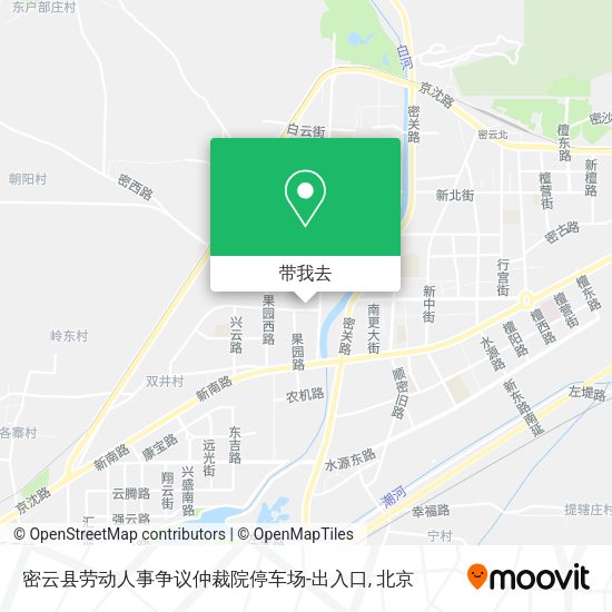 密云县劳动人事争议仲裁院停车场-出入口地图