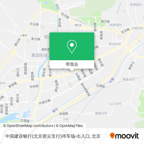 中国建设银行(北京密云支行)停车场-出入口地图