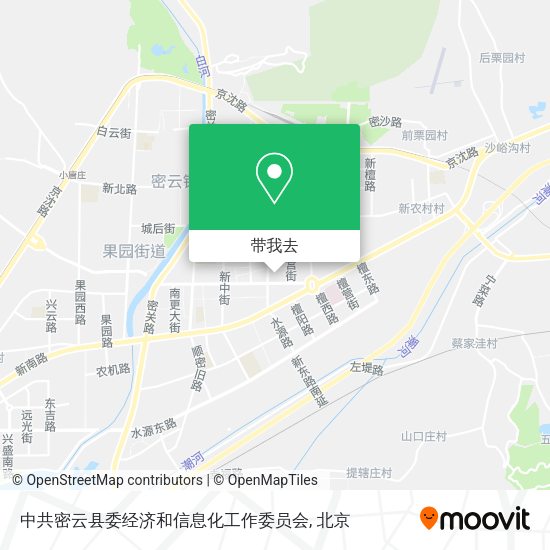 中共密云县委经济和信息化工作委员会地图