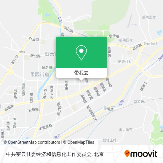 中共密云县委经济和信息化工作委员会地图