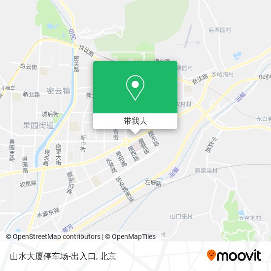 山水大厦停车场-出入口地图