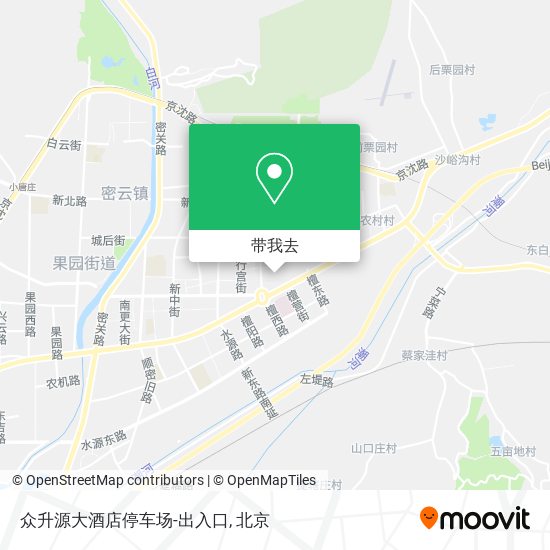 众升源大酒店停车场-出入口地图