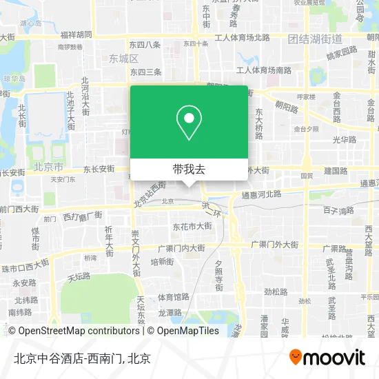 北京中谷酒店-西南门地图