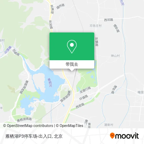 雁栖湖P3停车场-出入口地图