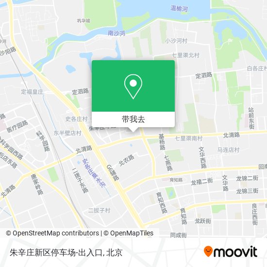 朱辛庄新区停车场-出入口地图