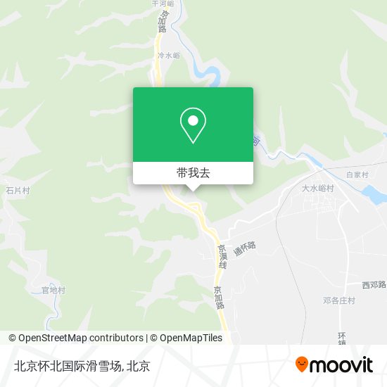北京怀北国际滑雪场地图