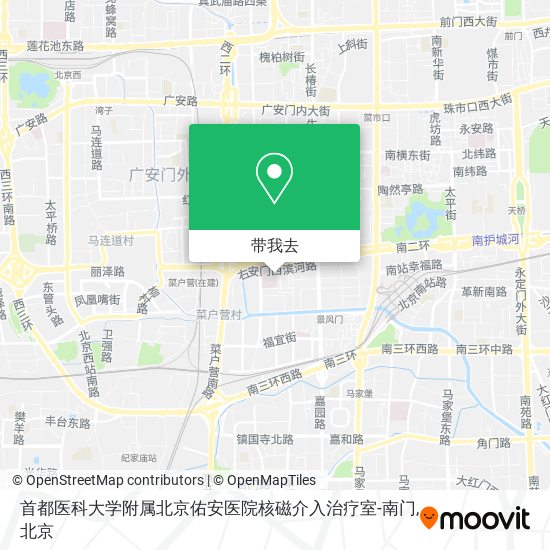 首都医科大学附属北京佑安医院核磁介入治疗室-南门地图