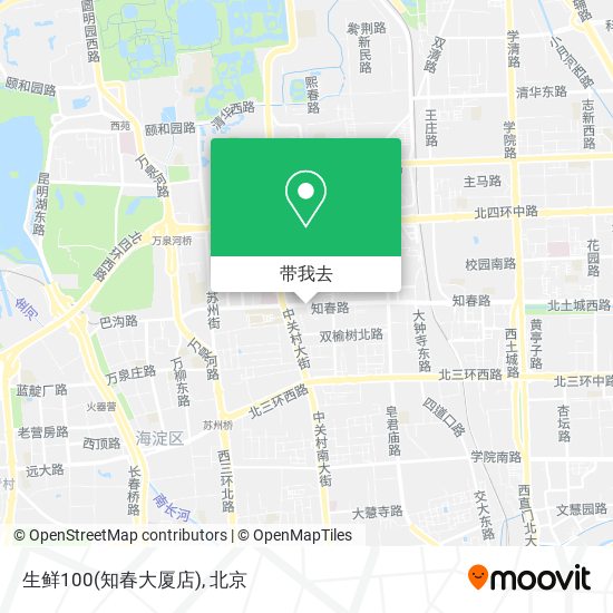 生鲜100(知春大厦店)地图