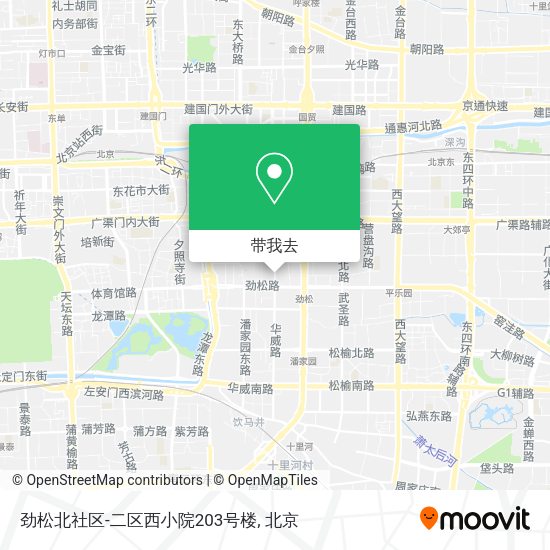 劲松北社区-二区西小院203号楼地图