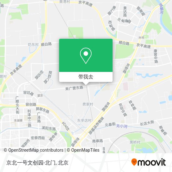 京北一号文创园-北门地图