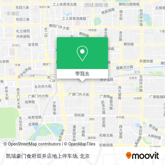 凯瑞豪门食府双井店地上停车场地图