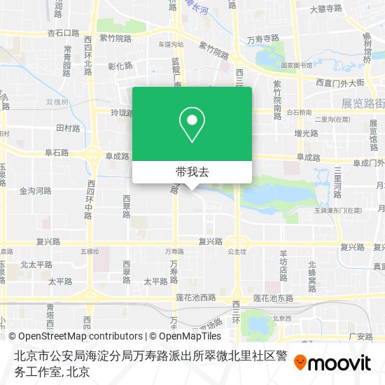 北京市公安局海淀分局万寿路派出所翠微北里社区警务工作室地图