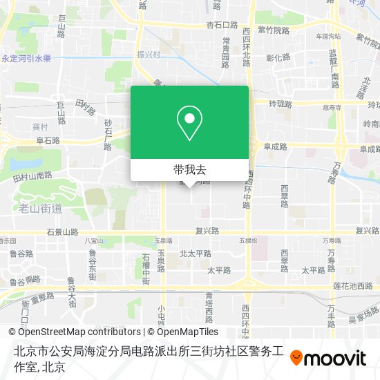 北京市公安局海淀分局电路派出所三街坊社区警务工作室地图