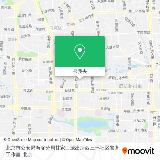 北京市公安局海淀分局甘家口派出所西三环社区警务工作室地图