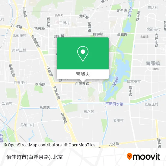 佰佳超市(白浮泉路)地图