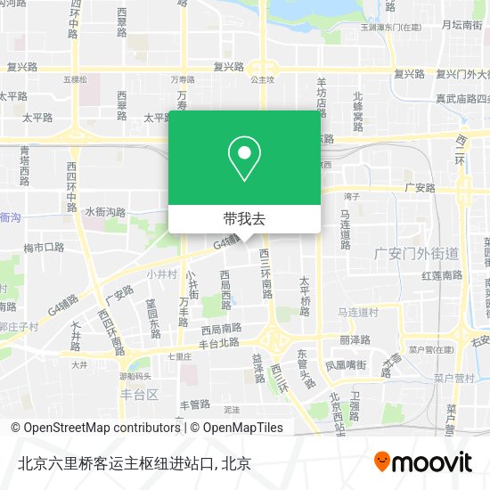 北京六里桥客运主枢纽进站口地图
