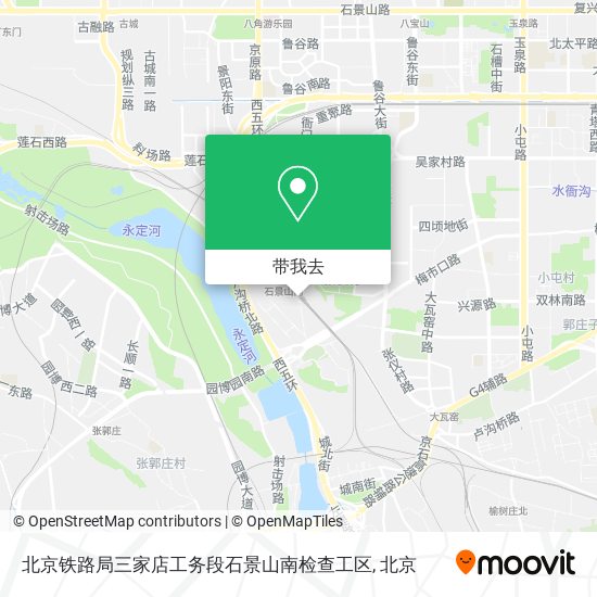 北京铁路局三家店工务段石景山南检查工区地图