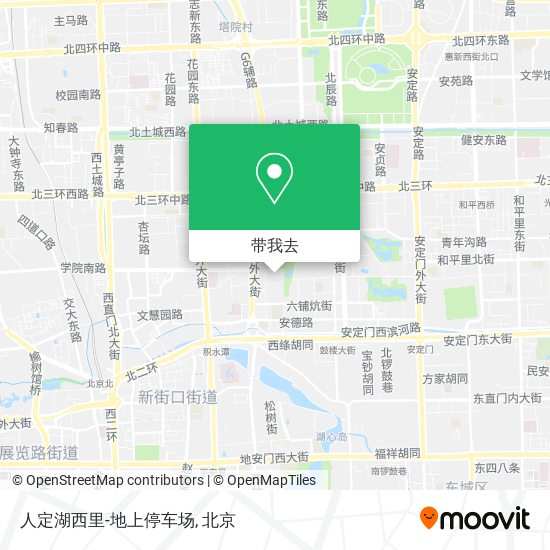 人定湖西里-地上停车场地图