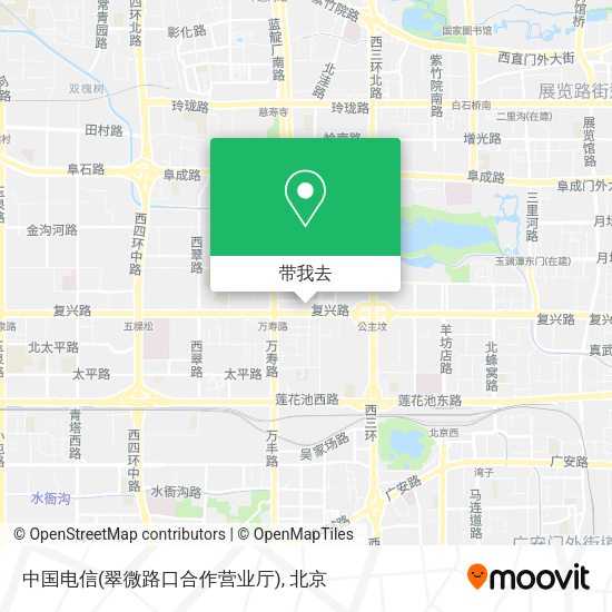 中国电信(翠微路口合作营业厅)地图