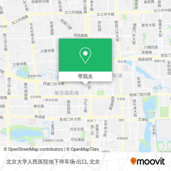 北京大学人民医院地下停车场-出口地图