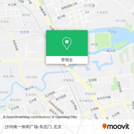 沙河南一休闲广场-东北门地图