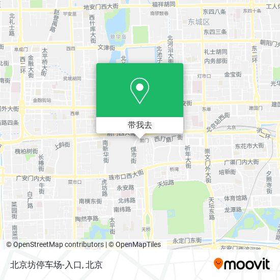 北京坊停车场-入口地图
