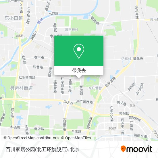 百川家居公园(北五环旗舰店)地图