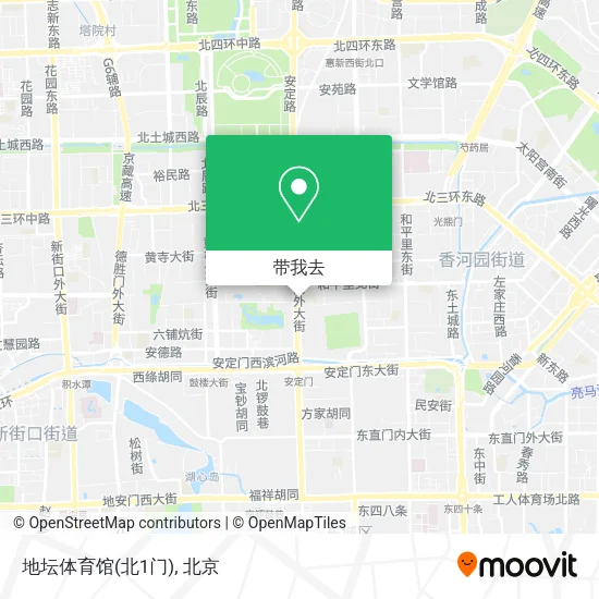 地坛体育馆(北1门)地图