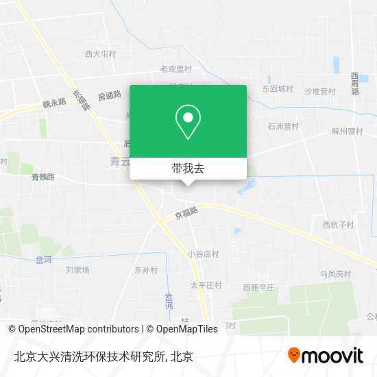 北京大兴清洗环保技术研究所地图