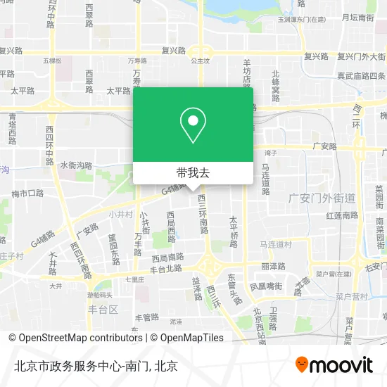 北京市政务服务中心-南门地图