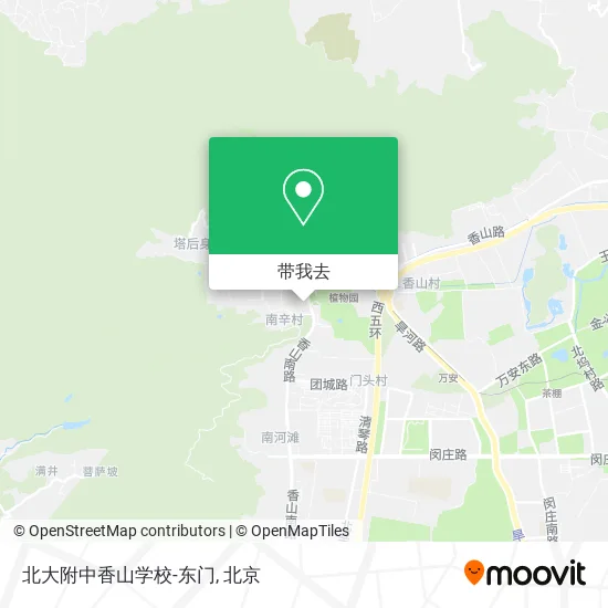 北大附中香山学校-东门地图