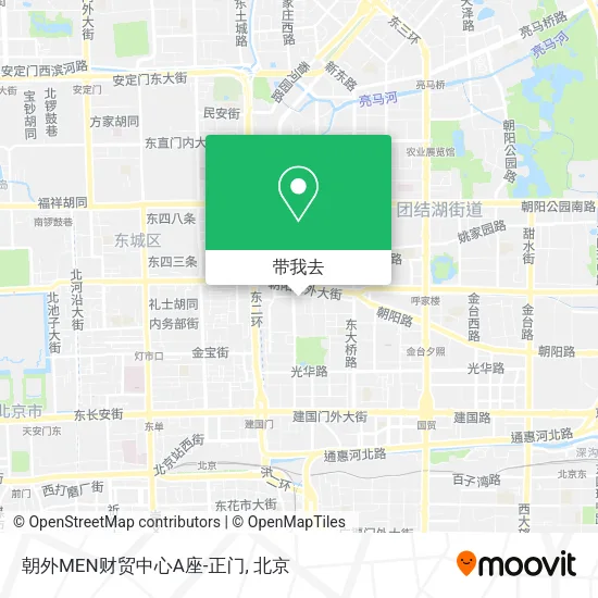 朝外MEN财贸中心A座-正门地图