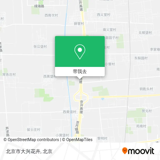 北京市大兴花卉地图
