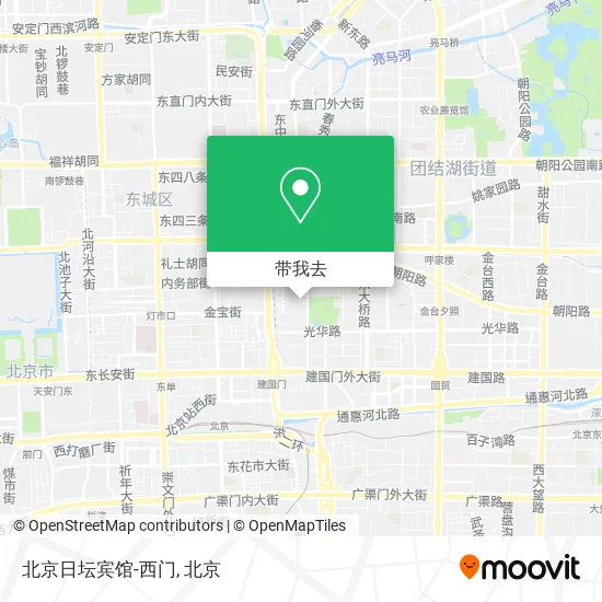 北京日坛宾馆-西门地图
